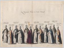 Plate 11: Members of the clergy marching in the funeral procession of Archduke Albert of A..., 1623. Creator: Cornelis Galle I
