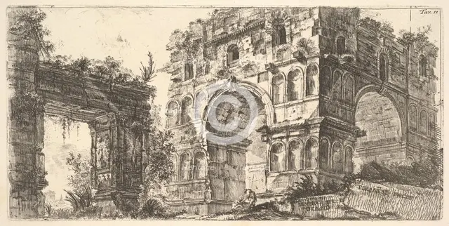 Plate 11: Temple of Janus (Tempio di Giano) from the series 'Antichita Romana', ca. 1748. Creator: Giovanni Battista Piranesi.
