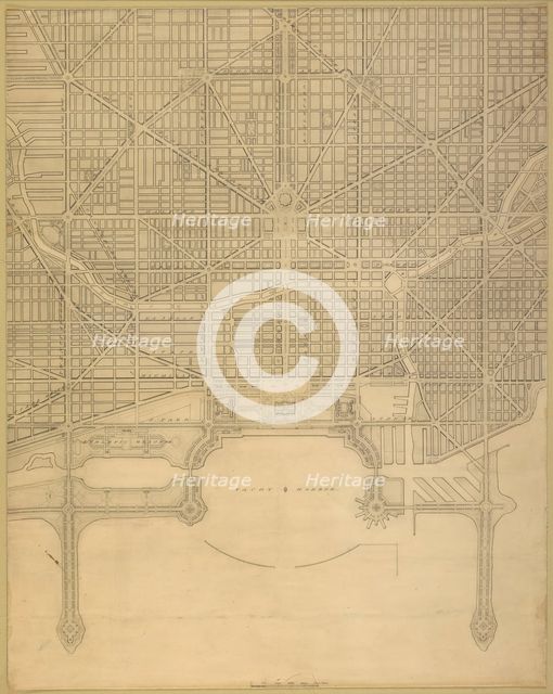 Plate 110 from The Plan of Chicago, 1909: Chicago. Plan of the Complete System of Street... Creator: Daniel Burnham.