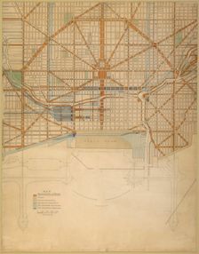Plate 111 from The Plan of Chicago, 1909: Chicago. Plan of the Center of the City, Showing the... Creator: Daniel Burnham