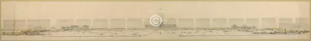 Plate 125 from The Plan of Chicago, 1909: Chicago. Elevation of Grant Park and Harbor; the Eastern.. Creator: Daniel Burnham.
