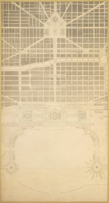 Plate 129 from The Plan of Chicago, 1909: Chicago. The Business Center of the City, Within the... Creator: Daniel Burnham