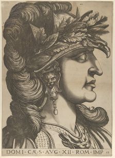 Plate 12: Domitian in profile to the right, from The Twelve Caesars 1610-40. Creator: Anon