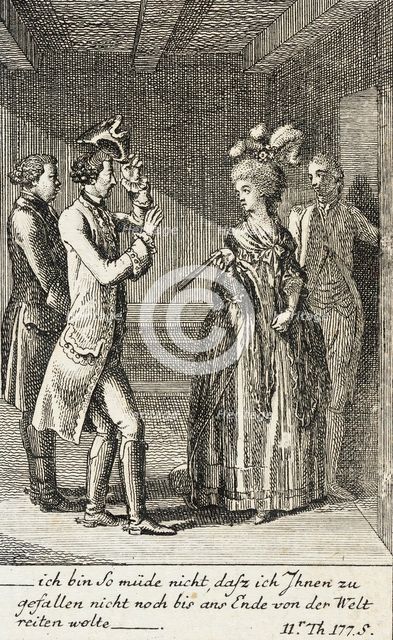 Plate 12 for J.G. Muller's 'Siegfried von Lindenberg', 1783. Creator: Daniel Nikolaus Chodowiecki.