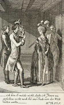 Plate 12 for J.G. Muller's Siegfried von Lindenberg 1783. Creator: Daniel Nikolaus Chodowiecki