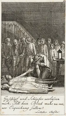 Plate 12 for Schiller's Intrigue and Love 1785. Creator: Daniel Nikolaus Chodowiecki