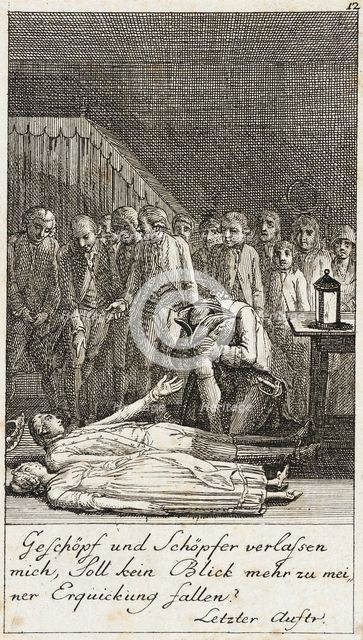 Plate 12 for Schiller's 'Intrigue and Love', 1785. Creator: Daniel Nikolaus Chodowiecki.