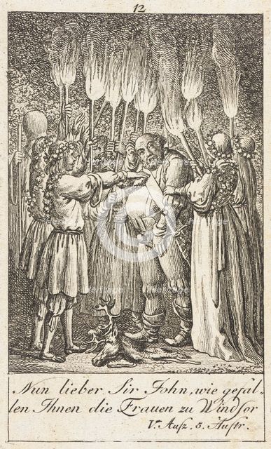 Plate 12 for Shakespeare's 'Macbeth', 1784. Creator: Daniel Nikolaus Chodowiecki.