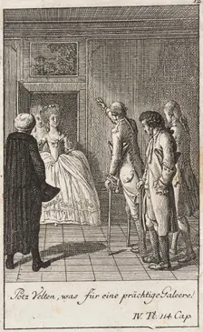 Plate 12 for Thomas Smollett's The Adventures of Peregrine Pickle 1785. Creator: Daniel Nikolaus Chodowiecki