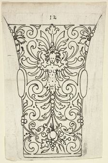 Plate 12, from XX Stuck zum (ornamental designs for goblets and beakers), 1601. Creator: Master AP