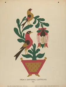 Plate 12: From Portfolio "Folk Art of Rural Pennsylvania", c. 1939. Creator: Unknown