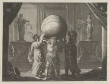 Plate 13: Allegory on the Discord in France, from Caspar Barlaeus, "Medicea Hospes", 1638. Creator: Pieter Nolpe