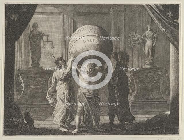 Plate 13: Allegory on the Discord in France, from Caspar Barlaeus, "Medicea Hospes", 1638. Creator: Pieter Nolpe.