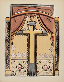 Plate 13: Design with Cross: From Portfolio "Spanish Colonial Designs of New Mexico", 1935/1942. Creator: Unknown