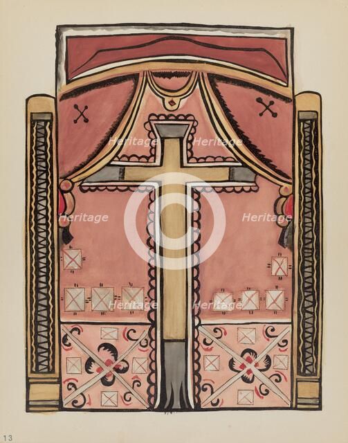 Plate 13: Designs with Cross, Chimayo: From Portfolio "Spanish Colonial...", 1935/1942. Creator: Unknown.