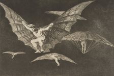 Plate 13 from the Disparates': A Way of Flying, ca. 1816-23 (published 1864). Creator: Francisco Goya