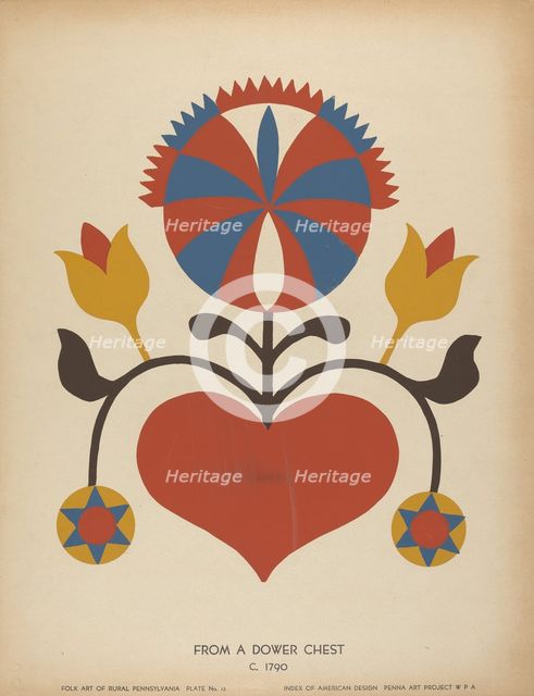 Plate 13: From the Portfolio "Folk Art of Rural Pennsylvania", c. 1939. Creator: Unknown.
