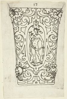 Plate 13, from XX Stuck zum (ornamental designs for goblets and beakers), 1601. Creator: Master AP