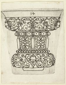 Plate 14, from XX Stuck zum (ornamental designs for goblets and beakers), 1601. Creator: Master AP