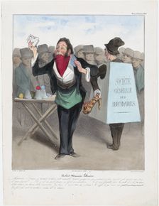 Plate 14: Robert Macaire Libraire, 1838. Creator: Honore Daumier