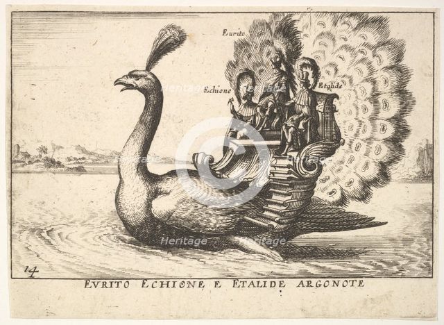 Plate 14: The Argonauts Eurytus, Echion, and Aethalides (Eurito Echione e Etalide Argonote..., 1664. Creator: Unknown.