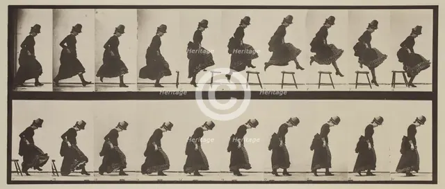 Plate 156 from Animal Locomotion, 1887. Creator: Eadweard J Muybridge.