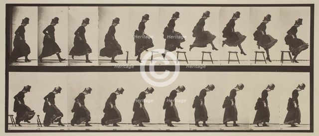 Plate 156 from Animal Locomotion, 1887. Creator: Eadweard J Muybridge.