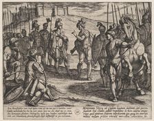 Plate 15: Civilis Treating with a Roman Commander, from The War of the Romans Against the ..., 1611. Creator: Antonio Tempesta