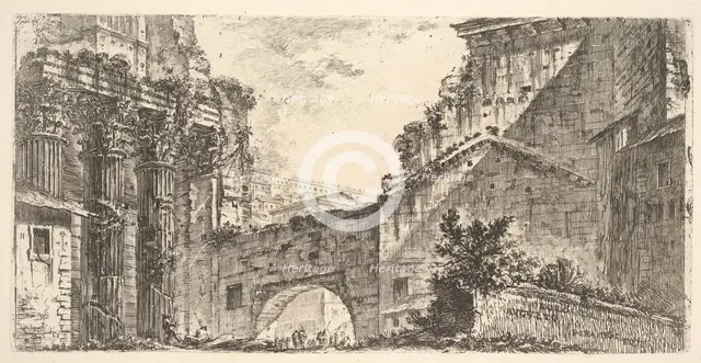 Plate 15: Forum of Augustus (Foro di Augusto), ca. 1748. Creator: Giovanni Battista Piranesi.