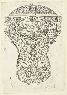 Plate 15, from twenty ornamental designs for goblets and beakers, 1604. Creator: Master AP