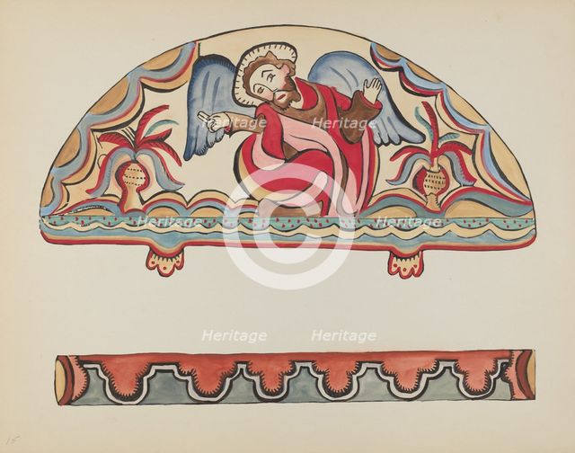 Plate 15: The Creation (Lunette): From Portfolio "Spanish Colonial Designs of New Mexico", 1935/1942 Creator: Unknown.