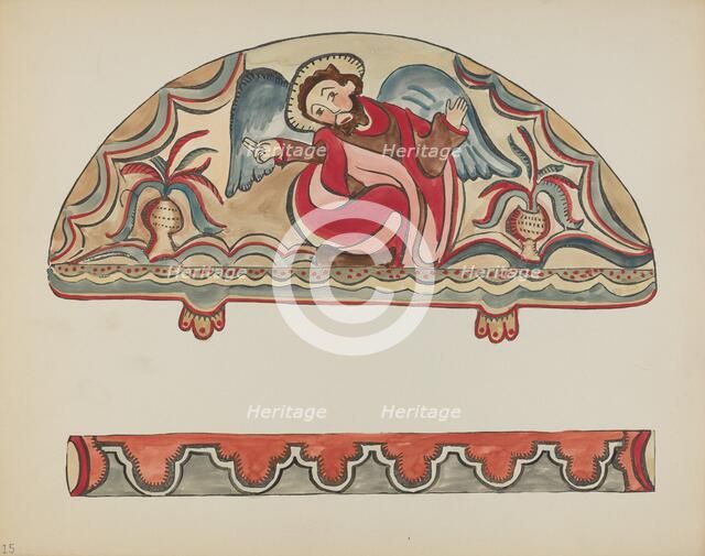 Plate 15: The Creation (Lunette): From Portfolio "Spanish Colonial Designs of New Mexico", 1935/1942 Creator: Unknown.