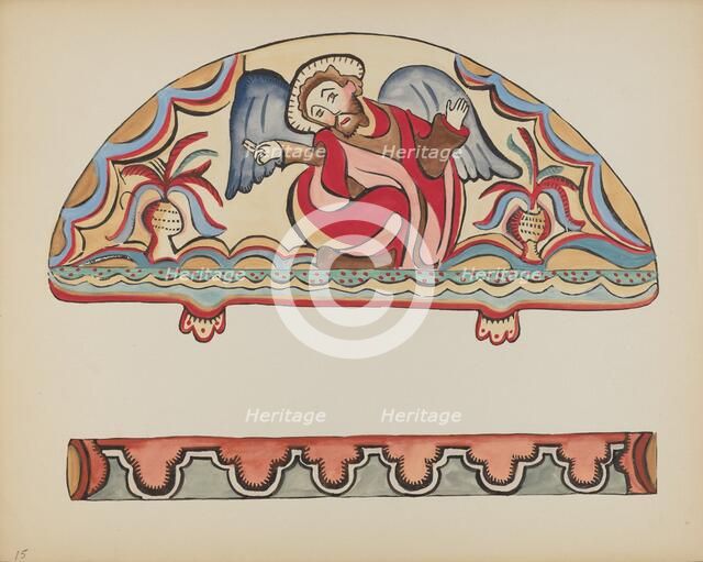 Plate 15: The Creation (Lunette): From Portfolio "Spanish Colonial Designs of New Mexico", 1935/1942 Creator: Unknown.
