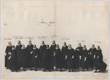 Plate 15: Valets marching in the funeral procession of Archduke Albert of Austria; from P..., 1623. Creator: Cornelis Galle I