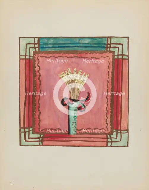 Plate 16: Altar Panel: From Portfolio "Spanish Colonial Designs of New Mexico", 1935/1942. Creator: Unknown.