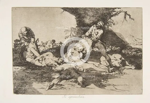 Plate 16 from 'The Disasters of War' (Los Desastres de la Guerra): 'T..., 1810 ( published in 1863). Creator: Francisco Goya.