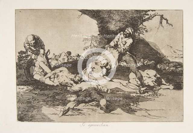 Plate 16 from 'The Disasters of War' (Los Desastres de la Guerra): 'T..., 1810 ( published in 1863). Creator: Francisco Goya.