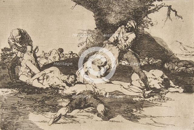 Plate 16 from 'The Disasters of War' (Los Desastres de La Guerra): 'They ..., 1810 (published 1863). Creator: Francisco Goya.