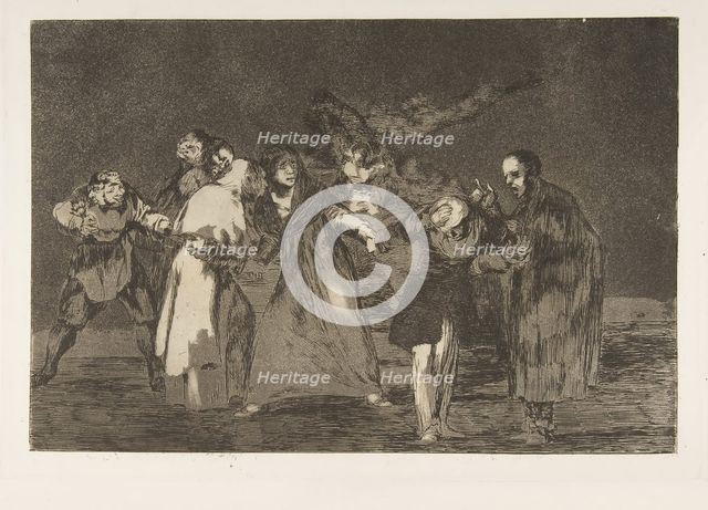 Plate 16 from the 'Disparates': Wounds heal quicker than hasty words, ca. 1816-23 (published 1864). Creator: Francisco Goya.