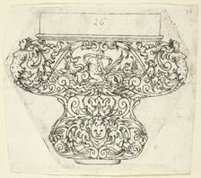 Plate 16, from twenty ornamental designs for goblets and beakers, 1604. Creator: Master AP