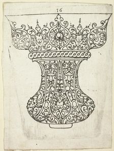 Plate 16, from XX Stuck zum (ornamental designs for goblets and beakers), 1601. Creator: Master AP
