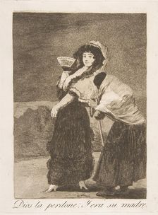Plate 16 from Los Caprichos':For heaven's sake: and it was her mother (Dios la Perdone: Y..., 1799. Creator: Francisco Goya