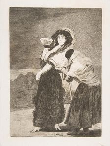 Plate 16 from Los Caprichos':For heaven's sake: and it was her mother (Dios la Perdone..., 1797-98. Creator: Francisco Goya