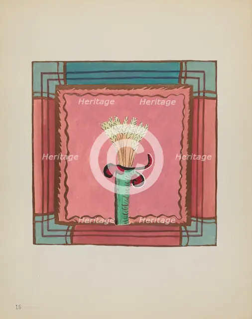 Plate 16: Wheat Sheaf, Altar Panel: From Portfolio "Spanish Colonial Designs of New Mexico", 1935/19 Creator: Unknown.