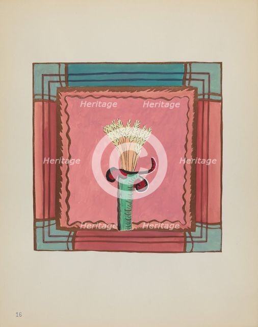 Plate 16: Wheat Sheaf, Altar Panel: From Portfolio "Spanish Colonial Designs of New Mexico", 1935/19 Creator: Unknown.