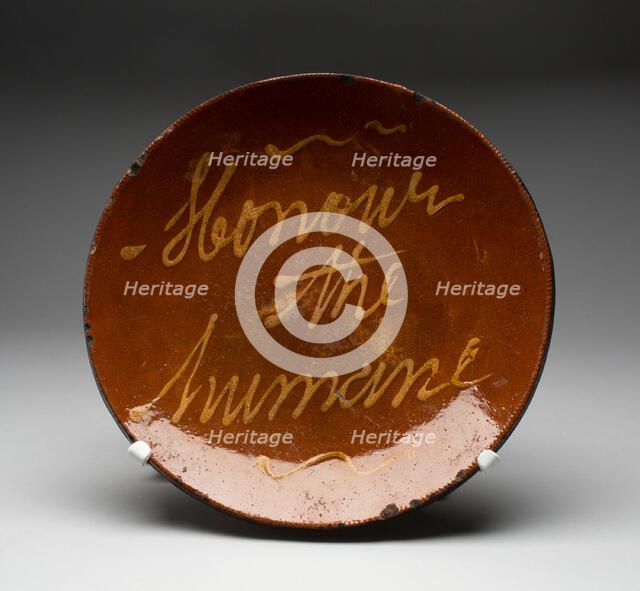 Plate, 1790/1850. Creator: Unknown.