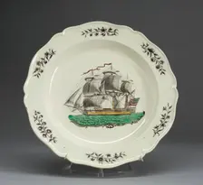 Plate, 1796-1800. Creator: Herculaneum Pottery