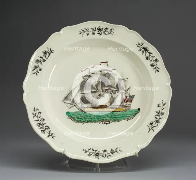 Plate, 1796-1800. Creator: Herculaneum Pottery.