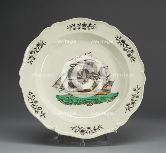 Plate, 1796-1800. Creator: Herculaneum Pottery.