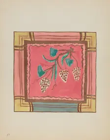 Plate 17: Grapes, Altar Panel: From Portfolio "Spanish Colonial Designs of New Mexico", 1935/1942. Creator: Unknown